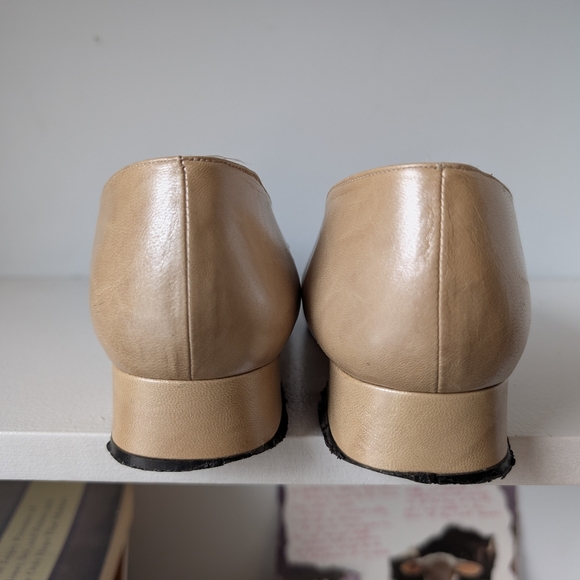 Vintage 80s Women's Cat Face Shoes Margaret Jerrold Patten Leather Flats Size 10 - Picture 5 of 14